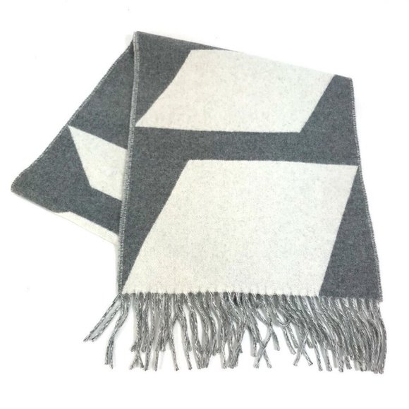 HERMES Kazak-Optic Fringe Bicolor Scarf - Picture 10 of 12
